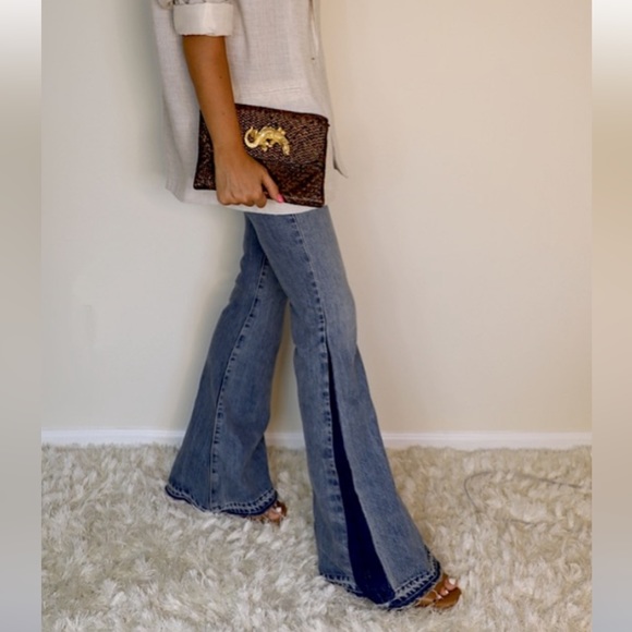 baldwin Denim - Baldwin Women's Blue 100% Cotton Willow Flare Denim Jeans Size 27 35” inseam